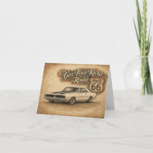 Remerciements Carte de vœux Route 66