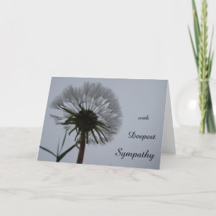 Remerciements Carte de voeux Serene Dandelion Sympathie