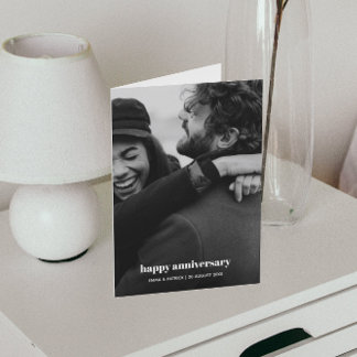 Remerciements Carte de voeux tendance photo romantique pour anni