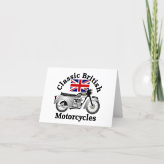 Remerciements Carte de voeux Triumph T100A moto.