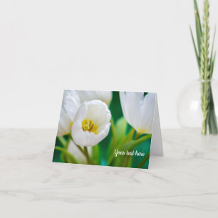 Remerciements Carte de vœux Tulipe Blanche