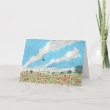 Carte de vœux vierge de fleurs Indian Blanket