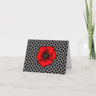 Remerciements Carte de vœux vierge Goth Garden Poppy