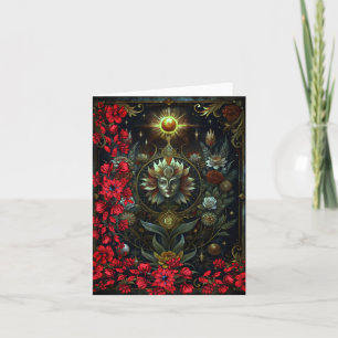 Remerciements Carte de vœux vierge Lectrice de Tarot Floral