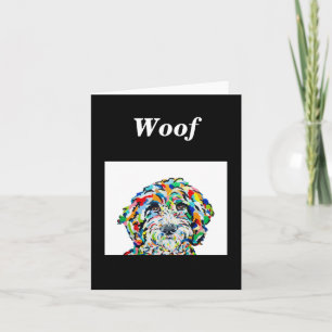 Remerciements Carte de vœux vierge Sheepadoodle