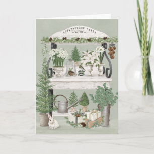 Remerciements Carte de voeux vintage moderne pour le jardin d'hi
