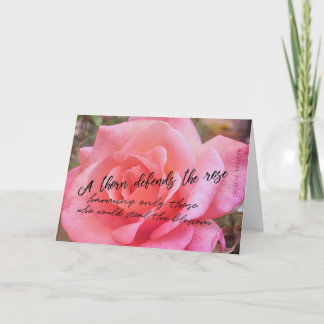 Remerciements Carte de voeux VRAIMENT ROSE