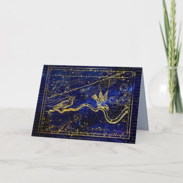Remerciements carte de voeux zodiac constellation (Devant)