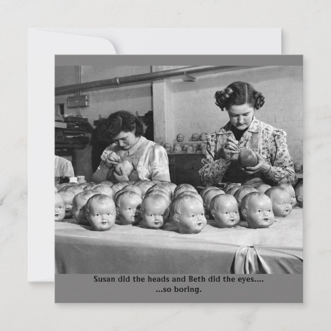 Remerciements Carte déplaisante de fabrique de poupées pour hall (Devant)