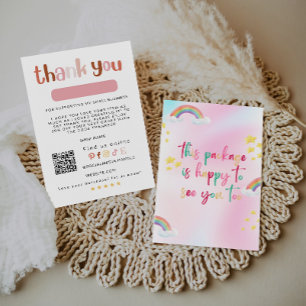 Remerciements Carte d'insertion de package d'affaires Rainbow