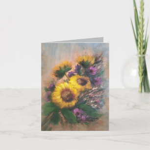 Remerciements Carte Fleur de tournesol
