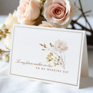 Remerciements Carte florale de mariage pour ma future belle-mère
