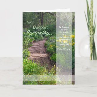Remerciements Carte KJV 5x7 avec Psaume de Sympathie la plus pro