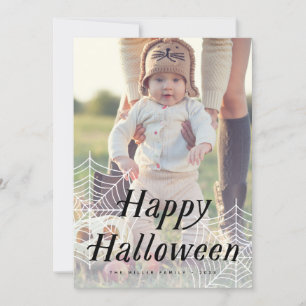 Remerciements Carte photo de l'Halloween sur le web de Spider