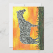 Carte Plat Cheval Coucher De Soleil Par Sherry Jar