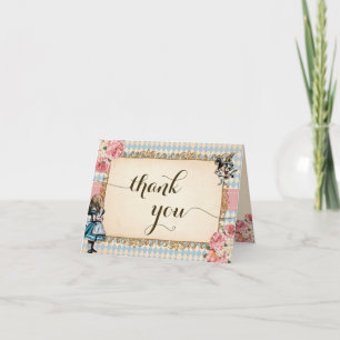 Remerciements Carte pliée de remerciement pour Baby Shower Alice