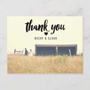 Remerciements   CARTE POST MERCI MARIAGE