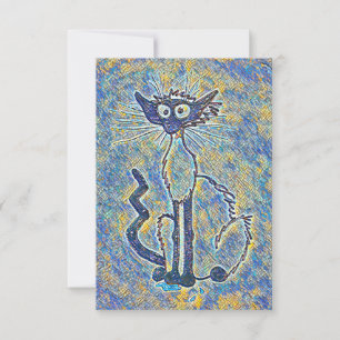 Remerciements Carte pour notes de chat effilé