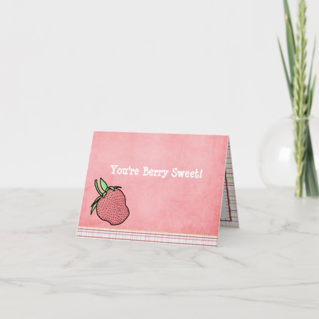 Remerciements Carte pour notes plié par bonbon de baie (Devant)