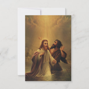 Remerciements Carte Sainte de dévotion pour le baptême de Jésus