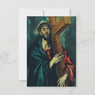 Remerciements Carte sainte de Jésus portant la Croix par El Grec