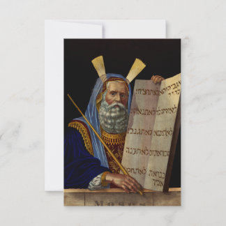 Remerciements Carte Sainte de Moïse avec les Dix Commandements
