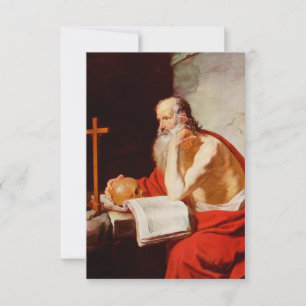 Remerciements Carte Sainte de Saint Jérôme Ermite de la Parole