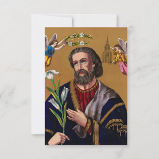 Remerciements Carte Sainte de Saint-Joseph l'Époux