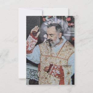 Remerciements Carte Sainte de Saint Padre Pio