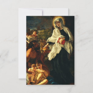 Remerciements Carte Sainte de Sainte Françoise Romaine