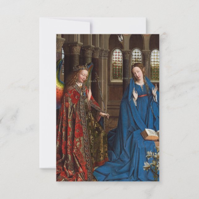 Remerciements Carte Sainte Or Céleste Annonciation de Van Eyck (Devant)