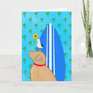 Remerciements Carte Seagull pour chien de surf doré