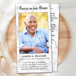 Remerciements Carte Signet de prière commémorative de funéraille