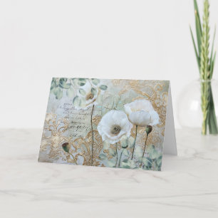 Remerciements Carte simple élégante de style champêtre florale