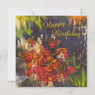 Remerciements Champ de fleurs Carte d'anniversaire