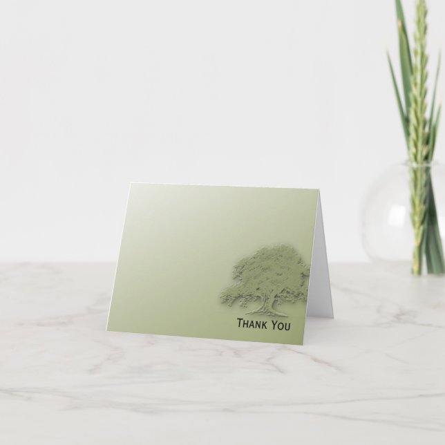 Remerciements Chêne géant sur la carte de billet vert (Devant)