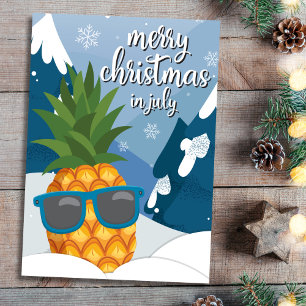 Remerciements Cool Ananas Noël en juillet Carte de voeux