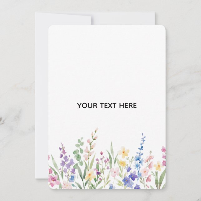 Remerciements Créez votre propre carte de remerciement florale à (Devant)