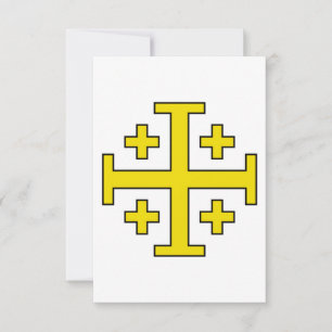 Remerciements Croix de Jérusalem Carte Sainte