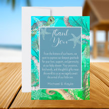 Cute Under the Sea Baby shower Carte de remercieme