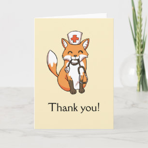 Remerciements Docteur mignon Carer d'infirmière de carte de