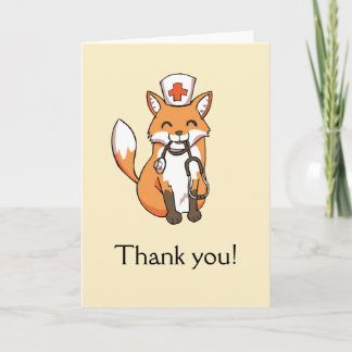 Remerciements Docteur mignon Carer d'infirmière de carte de