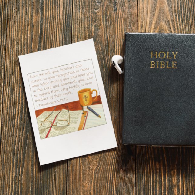 Remerciements Donner la carte d'appréciation du pasteur de recon (Créateur téléchargé)