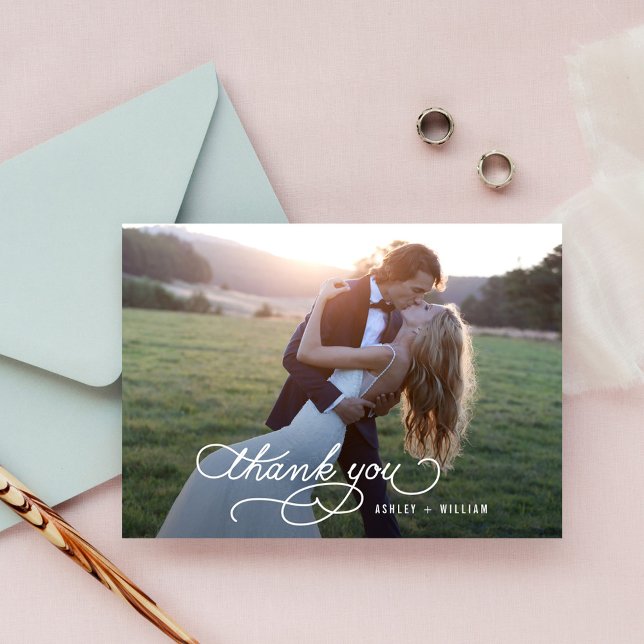 Remerciements écrits Mariage Merci Carte photo (Créateur téléchargé)