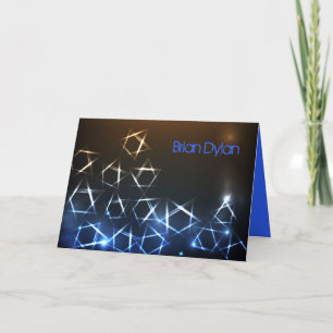 Remerciements ETOILES et LUMIÈRES Barre Bat mitzvah Carte de rem