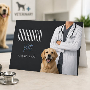 Remerciements Félicitations Carte de Remise de Diplômes Vétérina