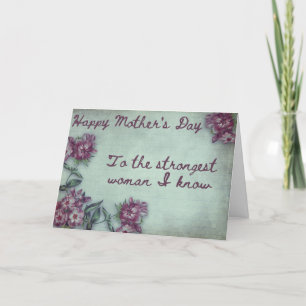 Remerciements Femme la plus forte que je connaisse carte de fête