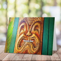 Fierce vintage bois rétro tiki face carte de remer