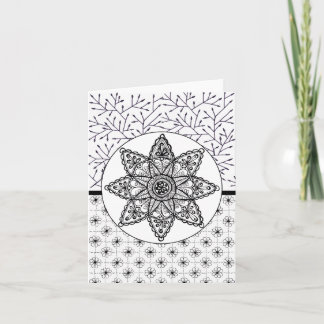 Remerciements Fleur étoile de la carte à billet vierge pliée