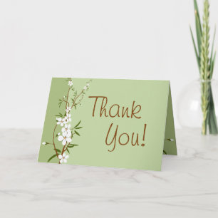 Remerciements Fleurs pliées de cornouiller de carte de